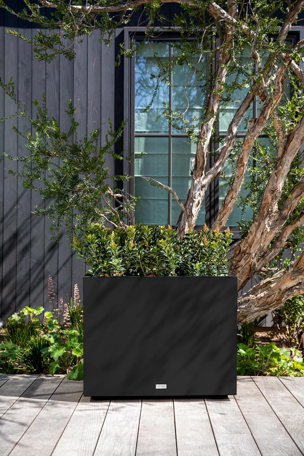 Modern Black Planter for a Sophisticated Porch & Patio Refresh