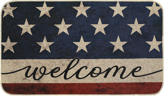 Vintage American Welcome Door Mat