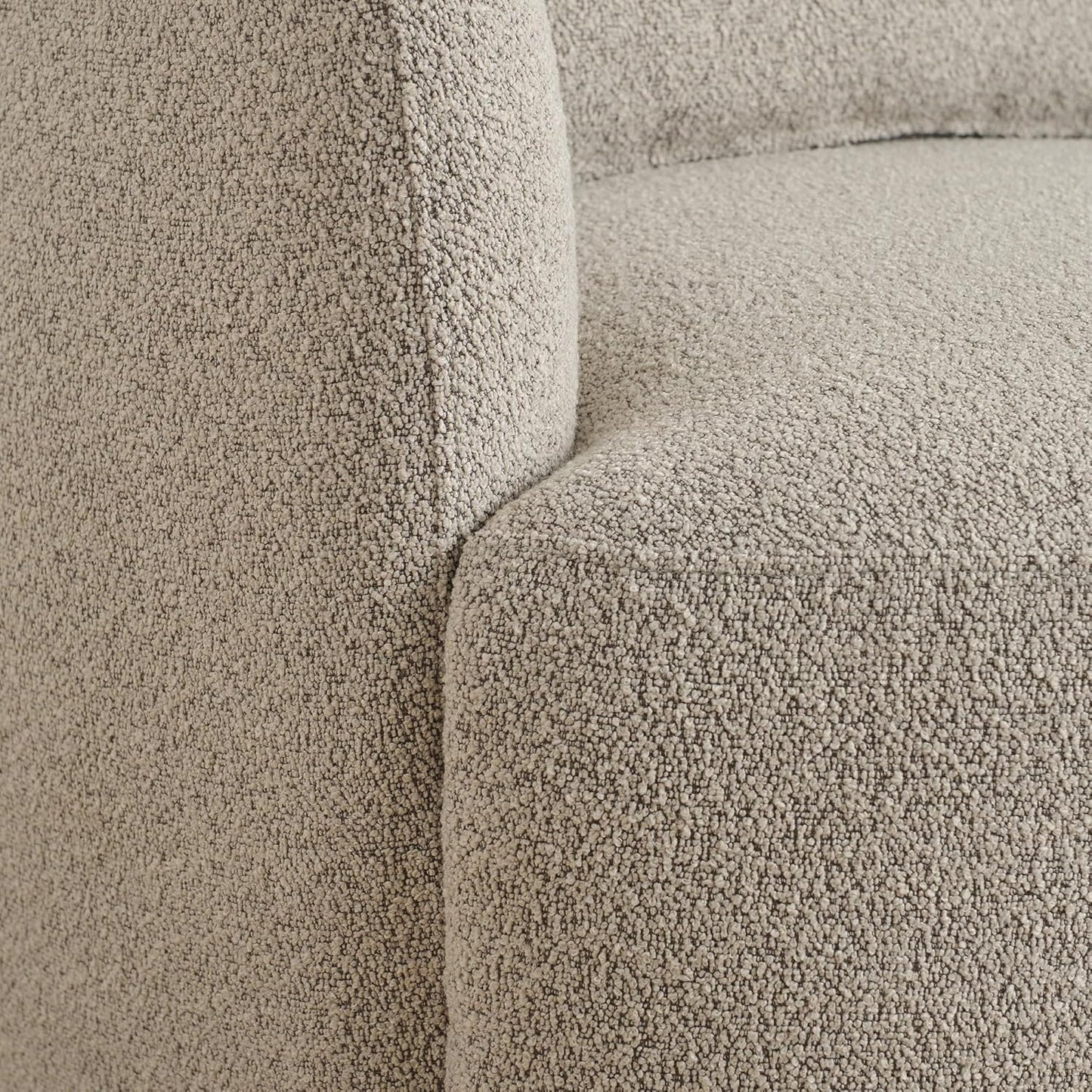 Luxury Boucle Swivel Barrel Chairs Set of 2