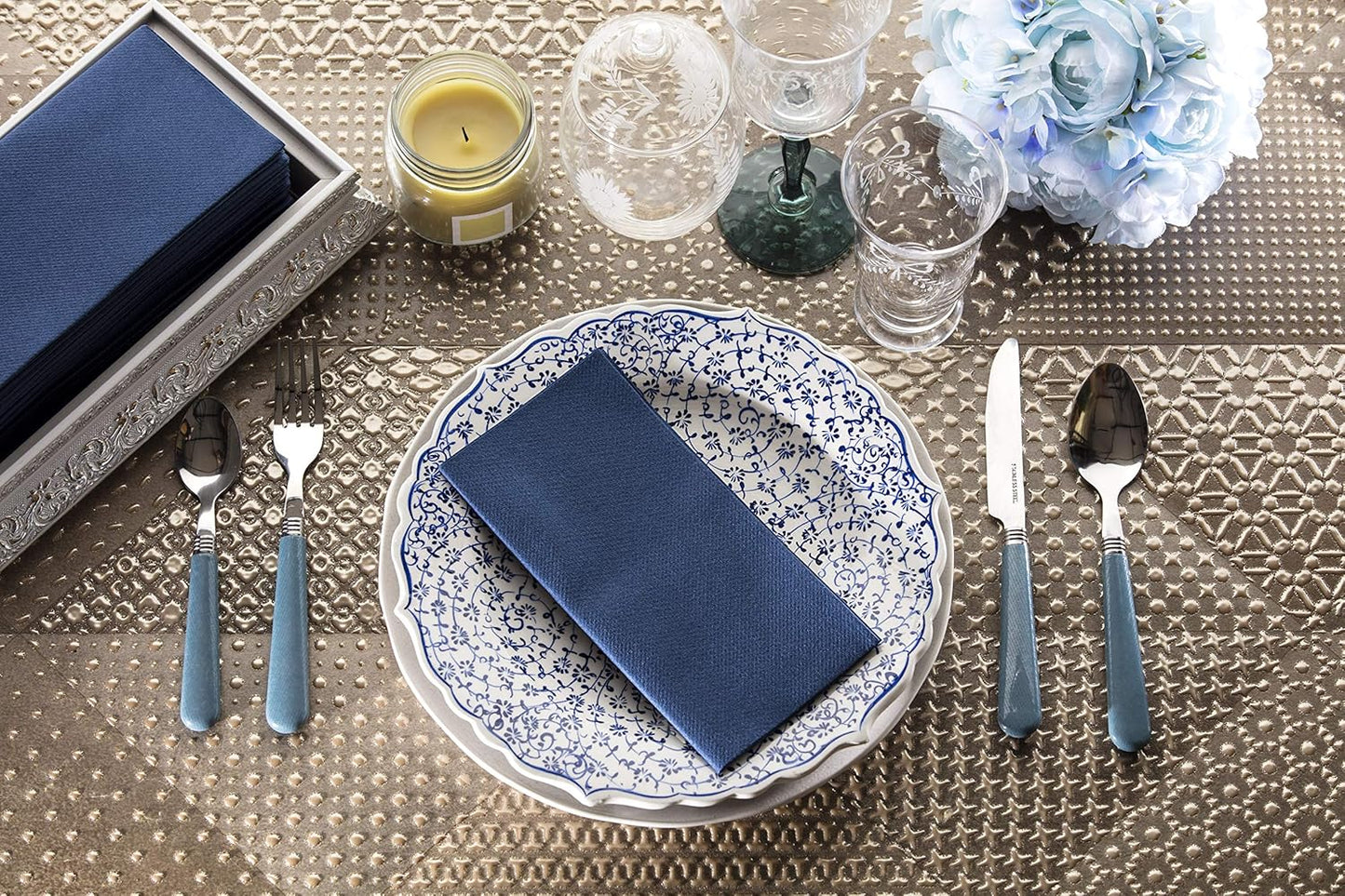 Linen-Feel Disposable Dinner Napkins | Elegant Entertaining Essential