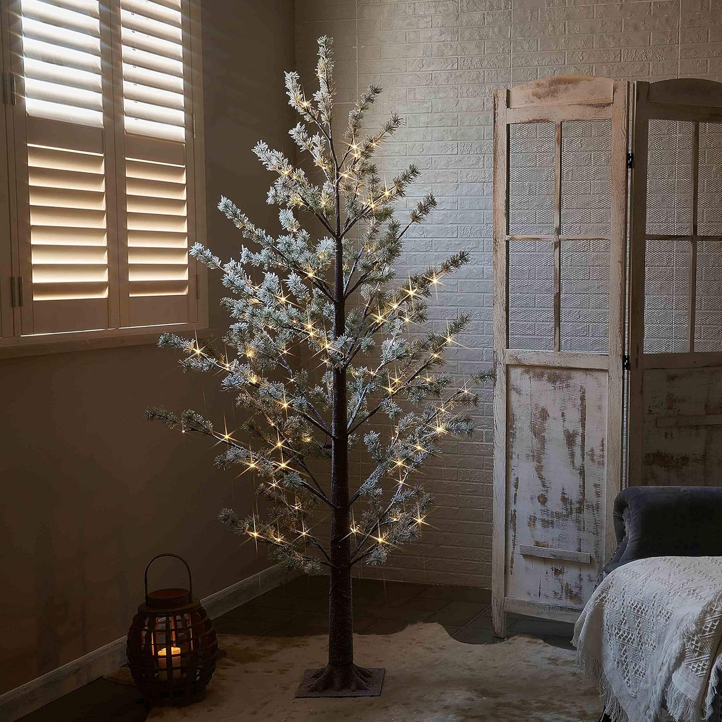 Pre-Lit Faux Norway Pine Tree with Warm White LED Lights | Elegant Indoor & Outdoor Christmas Tree