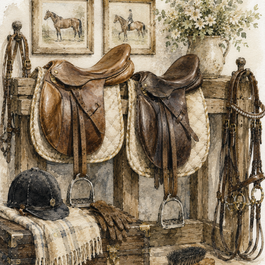 Tack room Heirloom Watercolor PNG clipart