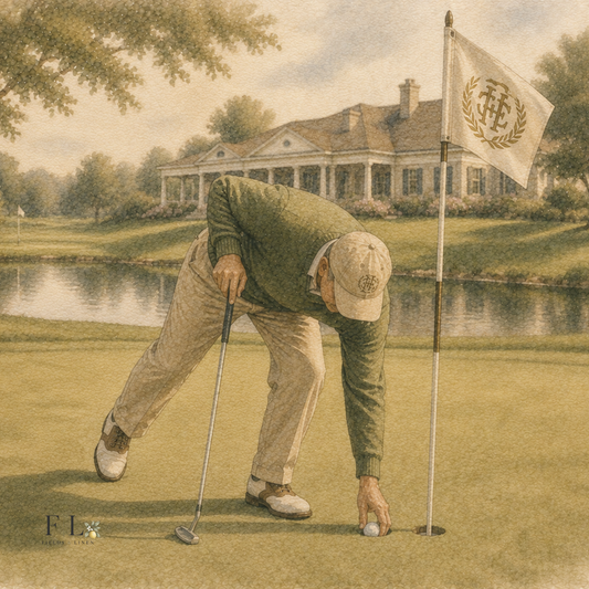 Reaching for Hole in One | Watercolor Clipart PNG