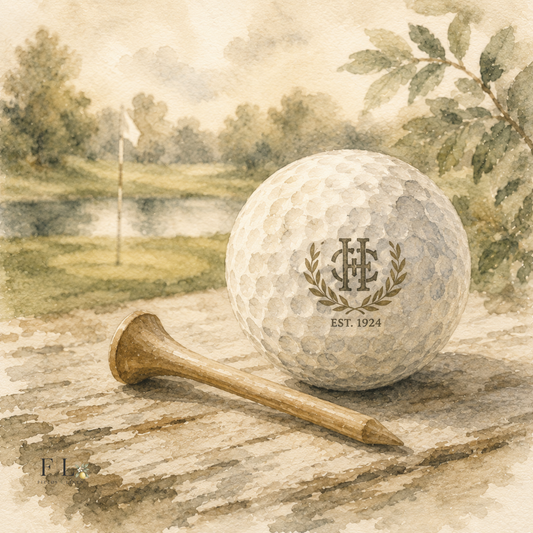 Golf Ball and Tee | Watercolor Clipart PNG