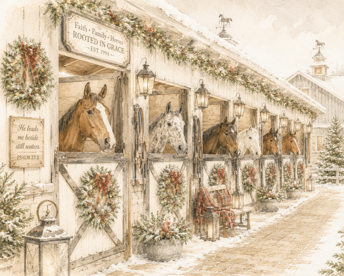 The Stables | Watercolor Clip Art PNG