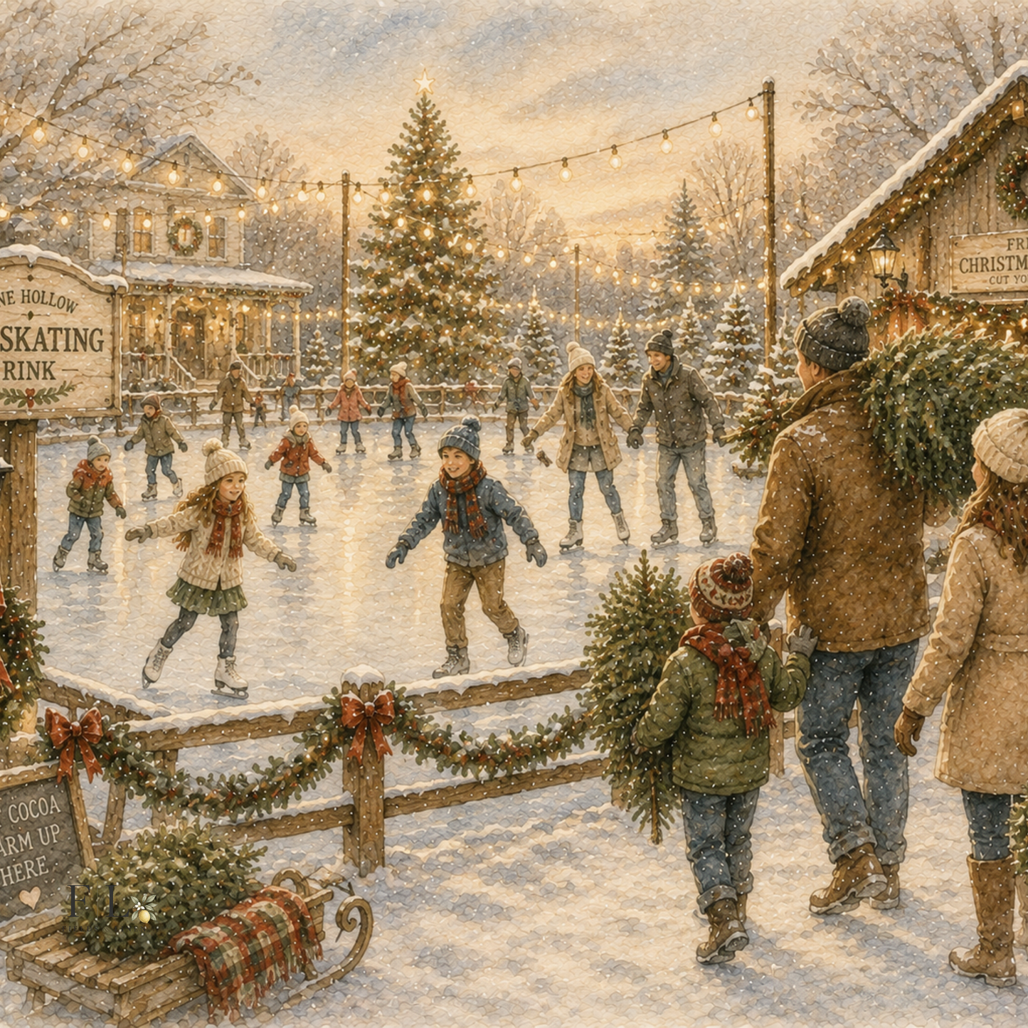 Stopping By to Skate | Watercolor Clip Art PNG