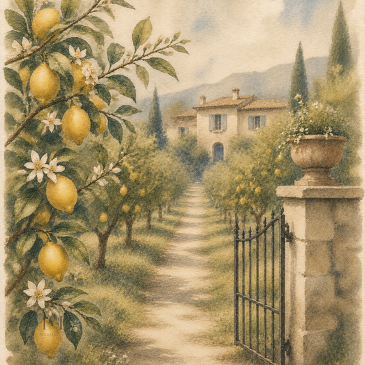 Lemon Orchard Estate | Heirloom Watercolor Digital Download