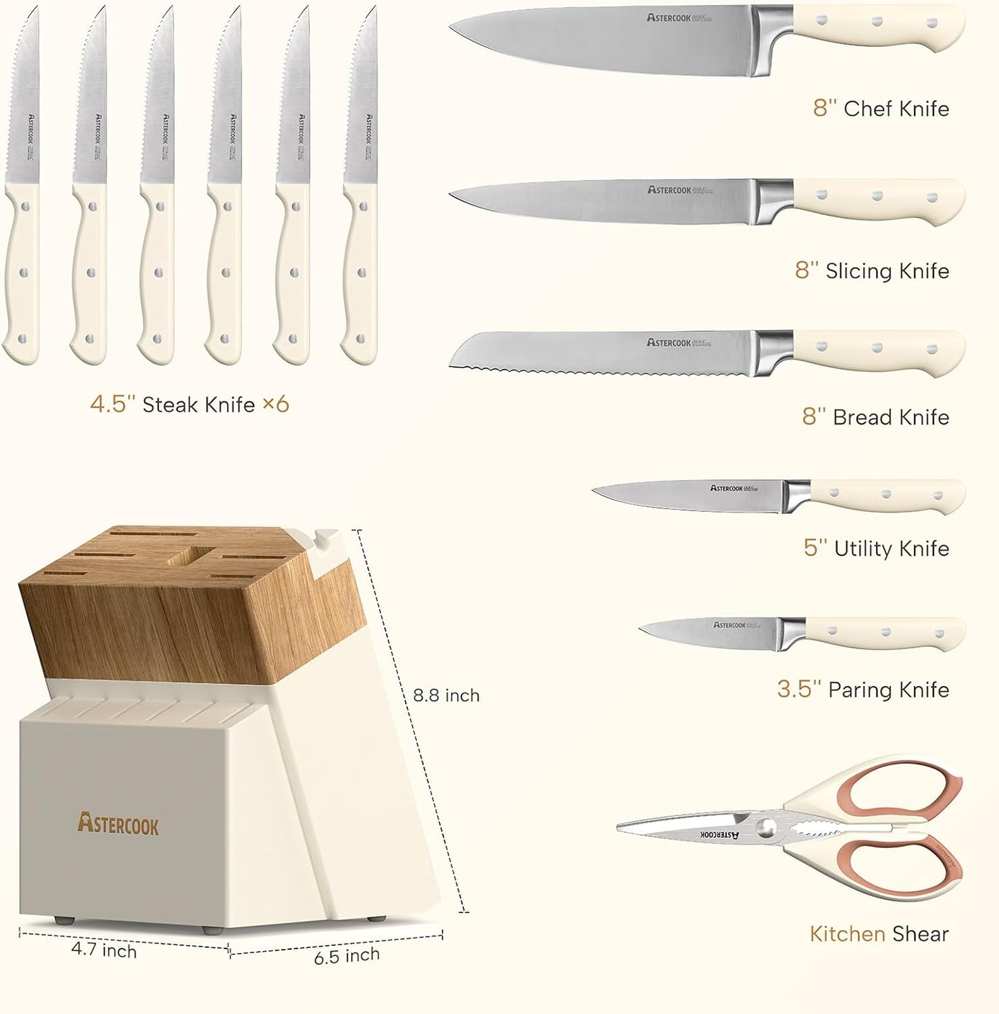 Modern Hearth Knife Block Set