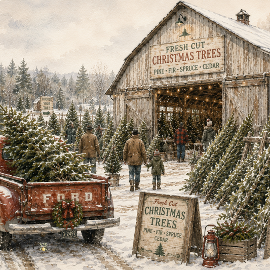 The Tree Lot | Watercolor Clip Art PNG